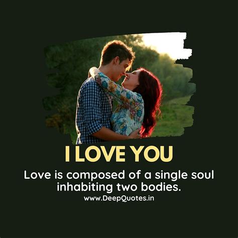Love is composed of a single soul inhabiting two bodies.