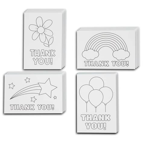 12 Kids Thank You Cards Fill In The Blank Kids | Desertcart INDIA