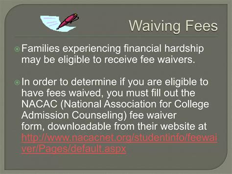 Fee waivers | PPTX