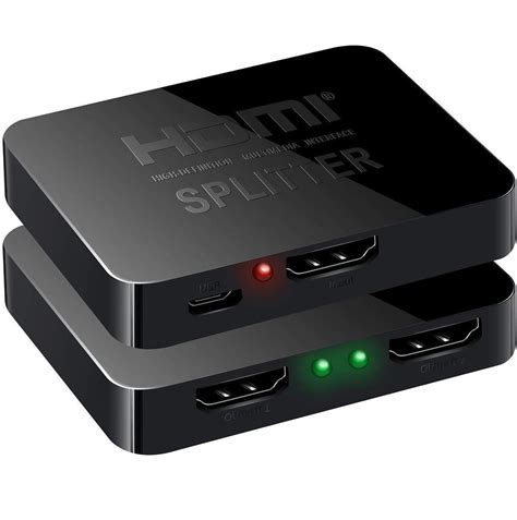 Etzin HDMI Splitter 1 in 2 Out, 4K hdmi Splitter for Dual Monitors ...
