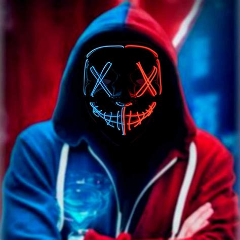 Buy Akiimy Led Hacker V Mask Halloween Masks for Adults Led Purge Mask ...