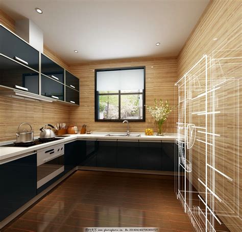 美式现代别墅厨房装修效果图欣赏_装修图片-保障网装修效果图