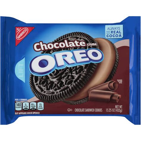 OREO Chocolate Creme Sandwich Cookies, Dunkable, Real Cocoa, 15.25 oz ...