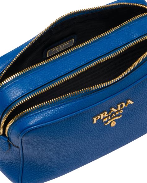 Light Blue Leather Cross-Body Bag | Prada