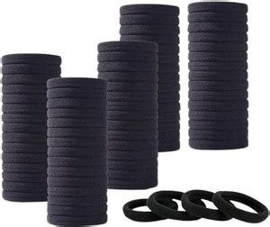 Govind Women's Ponytail Holder Hair Elastic Rubber band black colour ...