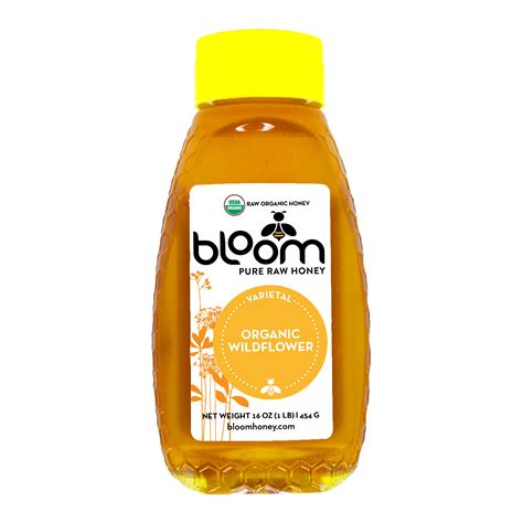 Bloom Honey Organic Wildflower - Natural, Raw & Unfiltered Honey - 16oz ...