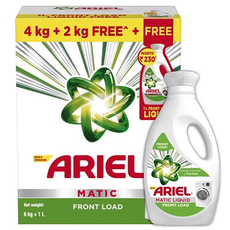 Ariel Matic Front Load + Matic Liquid Free Detergent Washing Powder ...