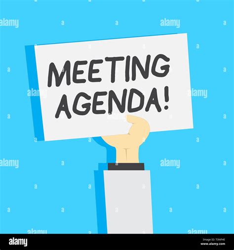 Meeting Agenda Clip Art Text Sign Showing Meeting Agenda, Business