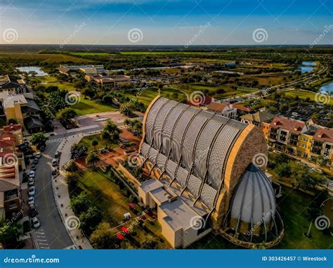 Aerial View of Ave Maria Catholic Parish Church in Naples, Florida ...