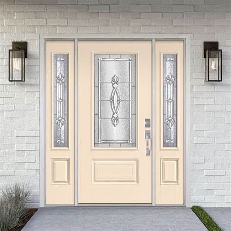 Masonite Panama 60-in x 80-in x 4-9/16-in Fiberglass 3/4 lite Left-hand ...