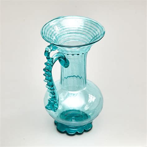 Exceptional Blue Blown Glass Vase - Circa 1940 - Spanish Craftsmanship ...