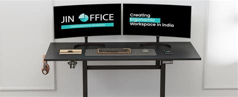 JIN OFFICE Octave Electric Height Adjustable Desk | Standing Desk, 80 ...