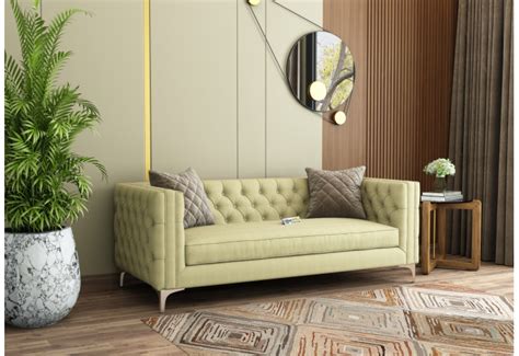 Buy Abro 1 Seater Fabric Sofa (Velvet, Sapphire Blue) Online in India ...