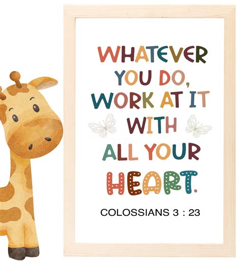 Colossians 3:23 Whatever You Do, Work at It With All Your Heart Bible ...