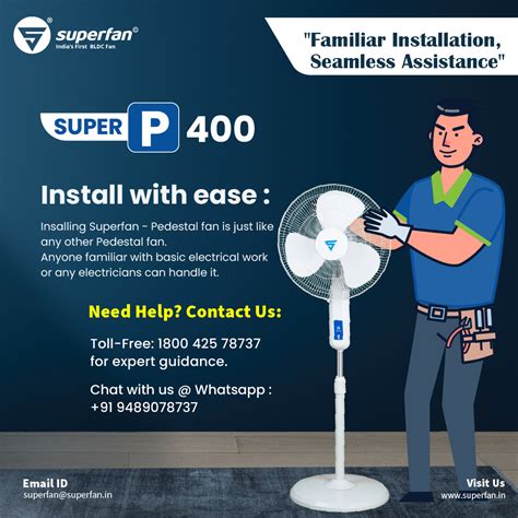 Super P400 BLDC Pedestal Fan with Remote Control | Superfan