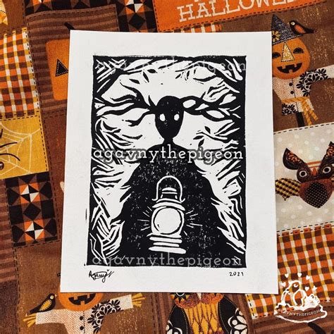 The Beast OTGW Hand Stamped Art Print - Etsy