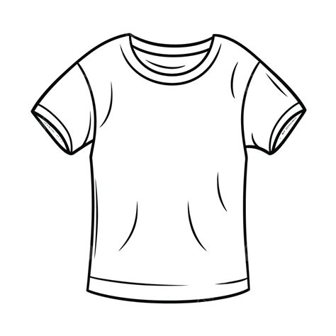 Dibujo De Camiseta Para Colorear Página Esquema Vector PNG ,dibujos Dibujo De Ala, Dibujo De ...