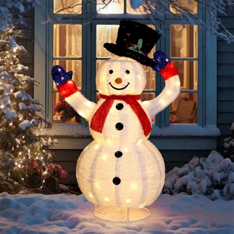 Amazon.com: Outvita Outdoor Christmas Decorations 4ft Electric Snowman ...