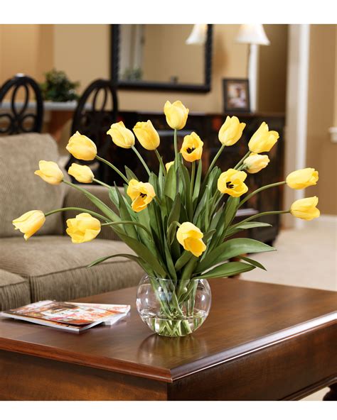 Yellow Tulips In Vase