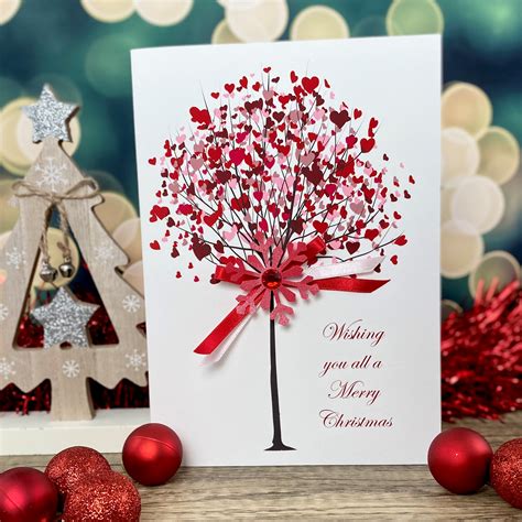 Handmade Christmas Card 'Snowflake Tree' - Handmade Cards -Pink & Posh