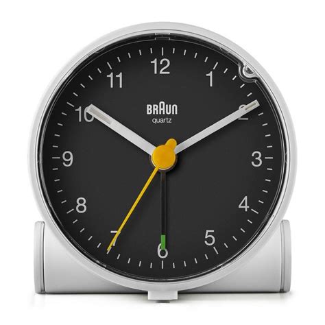 Braun Clocks Classic Analogue Alarm Clock with Snooze and Quiet Quartz ...