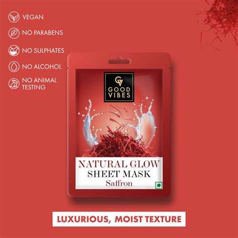 Saffron Natural Glow Sheet Mask – Good Vibes