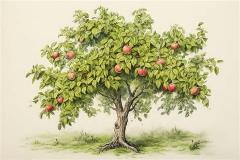 Image result for Simple Apple Tree Drawing