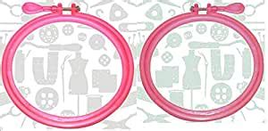 Jyoti Plastic Round Embroidery Hoop (4 and 5 Inches) - Set of 2 ...
