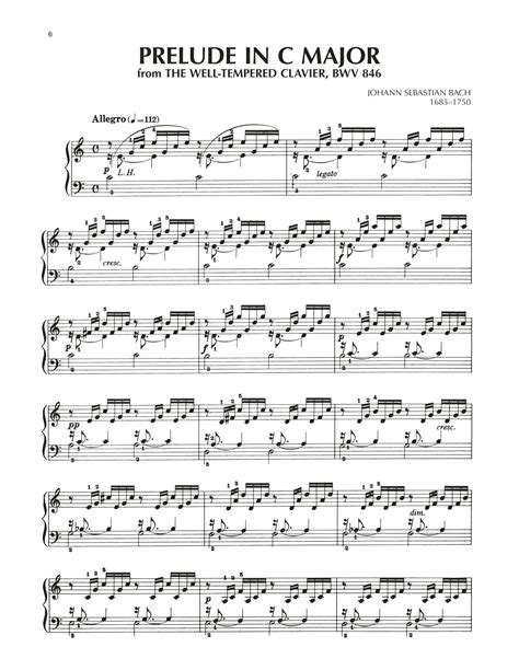 Prelude No. 1 In C Major, BWV 846 by Johann Sebastian Bach Sheet Music ...