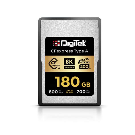 Digitek (DCFA 180GB Gold Series) CFexpress Type A Memory Card – 800MB/