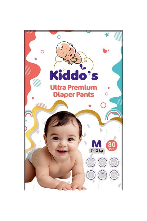 Kiddos Ultra Premium Baby Diaper Pants M 30s – mavenspick