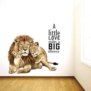 Rawpockets Decals ' Animal Love Quotes' Large Size Wall Sticker (Wall ...