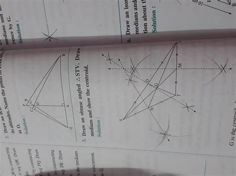 [Best Answer] Draw an obtuse angled Δ STV. Draw its medians and show ...