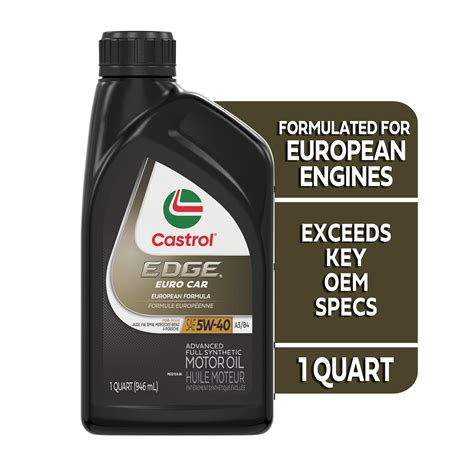 Castrol EDGE Euro 5W-40 Advanced Full Synthetic Motor Oil, 03/01/2024