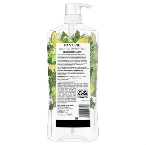 Pantene Volumizing Shampoo with Rosemary & Lemon - Essential Botanicals ...