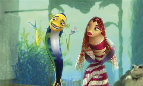 Download Lola Looking At Oscar Shark Tale Wallpaper | Wallpapers.com