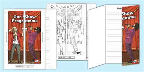 * NEW * KS2 Our Show Programme Folding Writing Template
