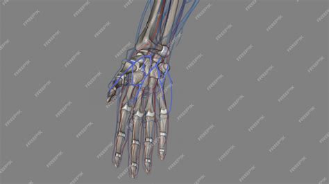 Premium Photo | The superficial palmar venous arch consists of a pair of venae comitantes ...