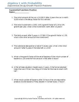 High Level Exponential Function Practice Problems 的图像结果
