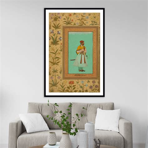 Portrait of Raja Bikramajit Indian Miniature Art Painting For Home Wal ...