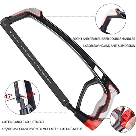 AUGEN 12 Inch Hacksaw Frame Set With 7 Replaceable Saw India | Ubuy