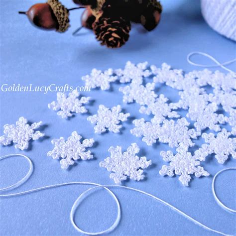 Crochet Thread Snowflake Pattern 的图像结果