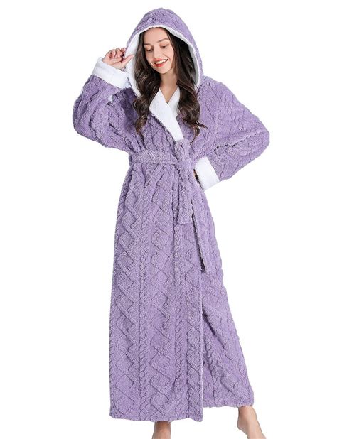 Long Thick Fleece Hooded Dressing Gown for Women Cosy Women - Etsy UK