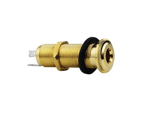 Guyker Stereo Long Threaded Output Jack - Barrel Cylinder Input Output ...