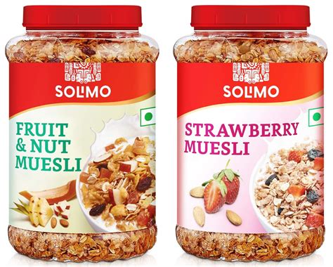 Amazon Brand Solimo - Fruit and Nut Muesli 1kg & Amazon Brand Solimo ...