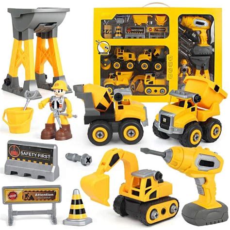 Sk Toy Zone Play New Set Diy Construction Trucks Playset Toy For Kids ...