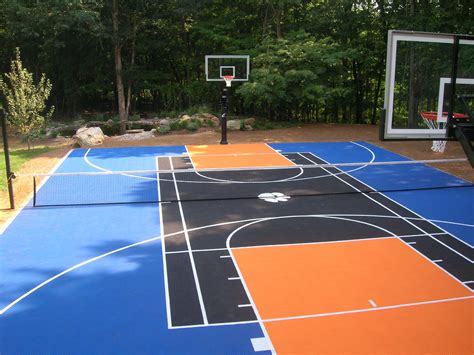 Basketball and Tennis Court @ Home | Basketball court backyard ...