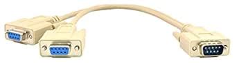 PTC DB9 Serial (RS-232) Y-Splitter Cable, 1'ft (Single) - Buy PTC DB9 ...