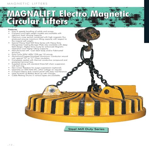 MAGNALIFT Heavy Duty Circular Electro Magnetic Lifter - Best Price for ...