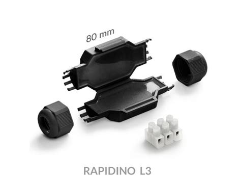 RAPIDINO L3 - mini spojnica IP68/IP69K konektor 3x2.5mm2 (pakovanje 3 ...